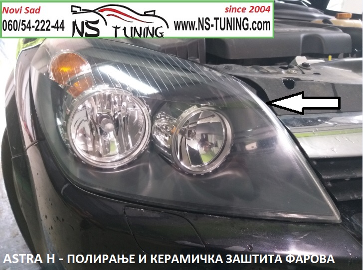 opel astra insignia zafira keramicka zastita i  poliranje farova novi sad tuning